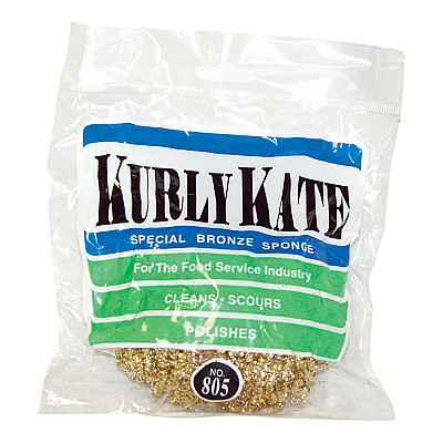 Kurly Kate Brass Scrubber, 50 g, Gold, 72/Carton (FKLL180598)