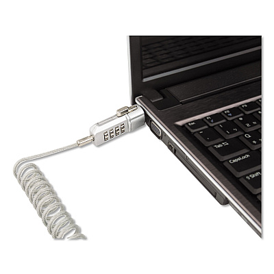Innovera Compact Combination Laptop Lock, 6 ft Steel Cable (IVR64670)