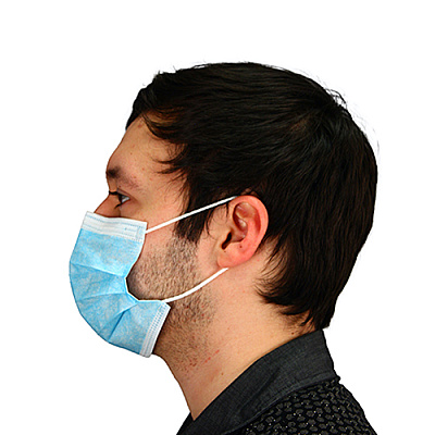 3-ply Face Mask W/ Ear Loops, 1 Cs = 40 Bx (MFB-3-EL-2K)