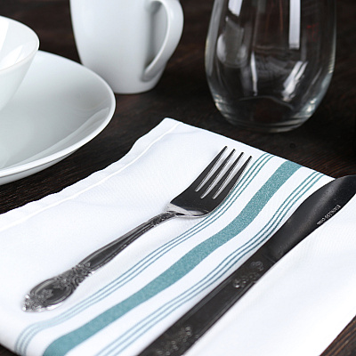 Mariposa Bistro Napkin 18x22 Hunter Green Stripe, Pack Of 12 (PNP-BISTRO-HG)