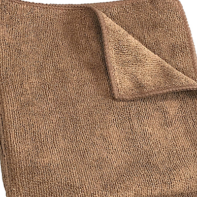 Smart Choice Microfiber Cloths 16x16 45gm Brown, Pack Of 12 (PNP915101BR)