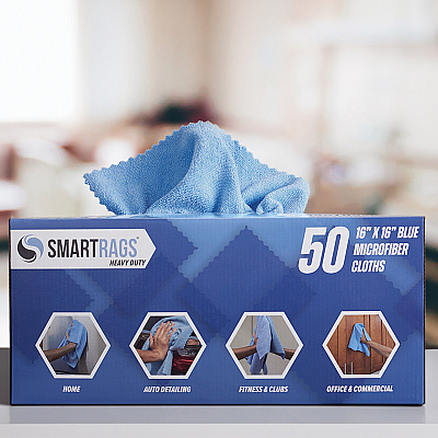 Smartrags Xl Microfiber 45 Gram 16x16 Blue, Case Of 400 (M930B)