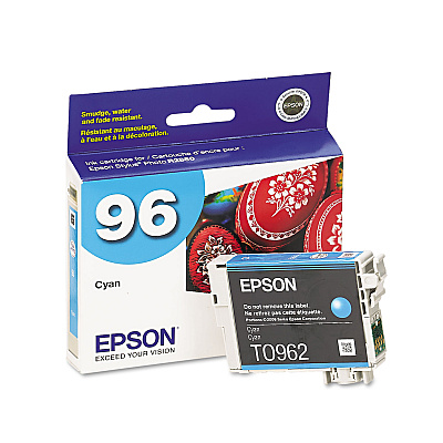Epson T096220 (96) Ink, 430 Page-Yield, Cyan