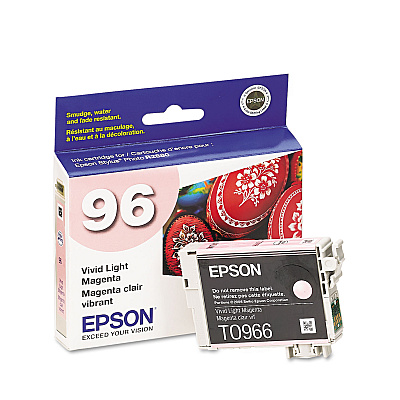 Epson T096620 (96) Ink, 450 Page-Yield, Light Magenta