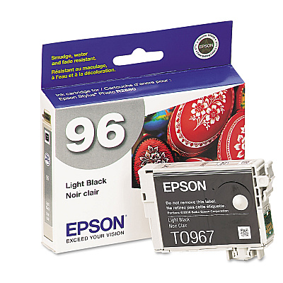 Epson T096720 (96) Ink, 450 Page-Yield, Light Black