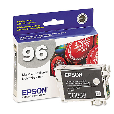 Epson T096920 (96) Ink, 450 Page-Yield, Light Light Black