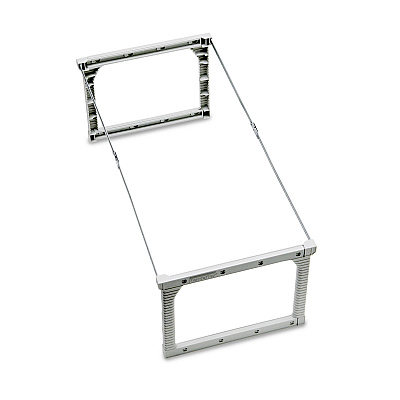 Pendaflex Plastic Snap-Together Hanging Folder Frame, Legal/Letter Size, 18" to 27" Long, White/Silver Accents, 4/Box (PFX04444)