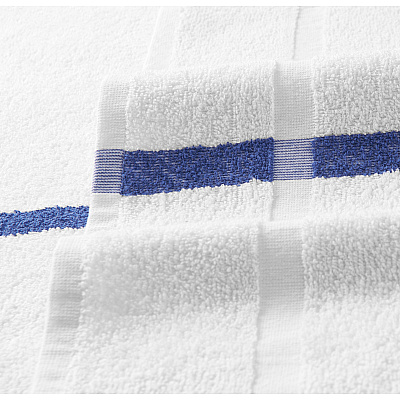 Admiral Hospitality Bath Towel 24x48 Blue Stripe, Case Of 60 (ADMIRAL-B-8BCS)