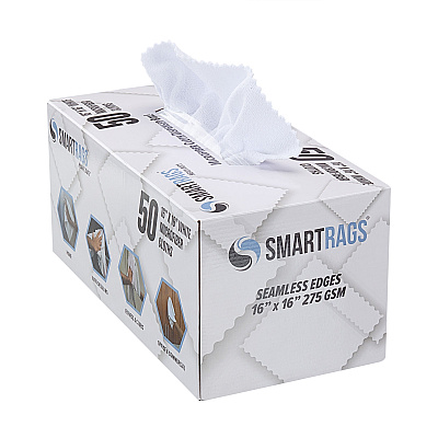 Smartrags Xl Microfiber 45 Gram 16x16 White, Pack Of 50 (PNP-M930-W)