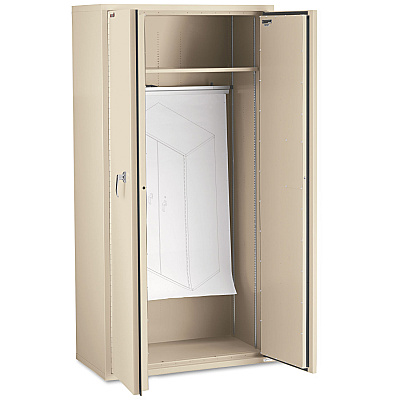 FireKing Storage Cabinet, 36w x 19.25d x 72h, UL Listed 350 Degree, Parchment (FIRCF7236D)