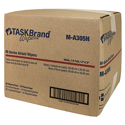 Taskbrand Airlaid Md White 12x13 Qf Pb 18 50, Case Of 900 (M-A305H)