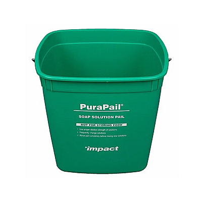 Impact Purapail 6 Qt Utility Bucket, Green For Cleaning Solutions, Haccp-compliant Cleaning Pail With Clear Labeling, Cross-contamination Risk Reduction, Comfortable Handle, Case Of 12 (5506-14C)