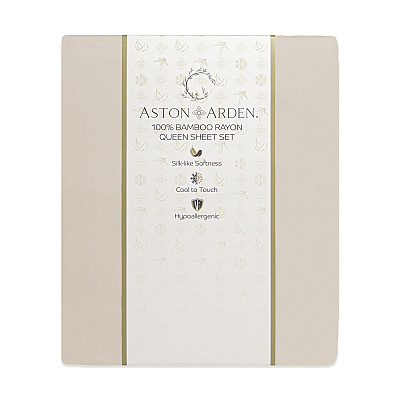 Aston & Arden Bamboo Sheet Set Cali-king Tan, 4 Piece Set (SS-BBCALKG-TN)