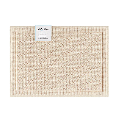 Cotton Bath Mat 17x24 Almond Milk, 1 Each (P-HH-BM-1724-BG)