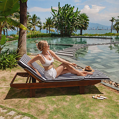 California Cabana Chaise Cover 30x85 Black, Case Of 12 (CC-CABANA-BK-CS)