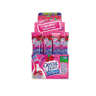 Crystal Light Flavored Drink Mix, Raspberry Ice, 30 .08oz Packets/Box (CRY79800)