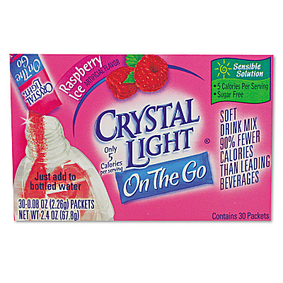 Crystal Light Flavored Drink Mix, Raspberry Ice, 30 .08oz Packets/Box (CRY79800)