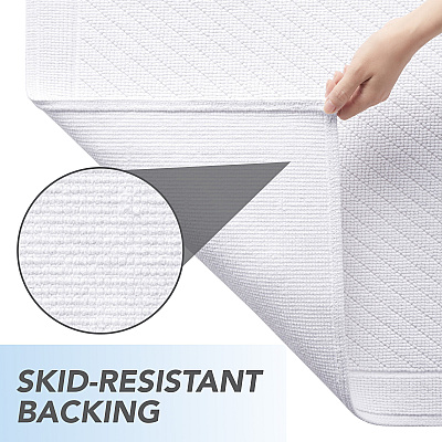 Cotton Bath Mat 20x60 White, Case Of 4 (HH-BM-2060-WH)