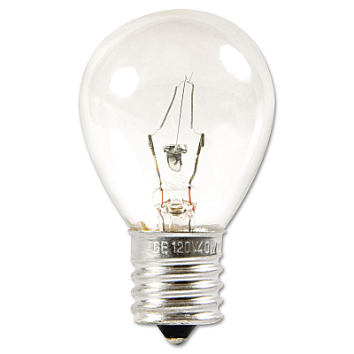 GE Incandescent S11 Appliance Light Bulb, 40 W, Clear (GEL35156)