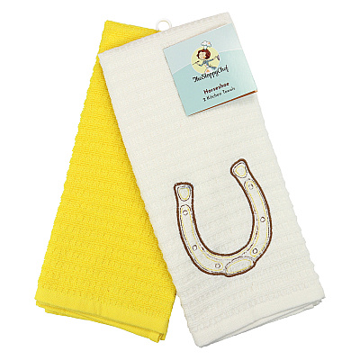 Sc Lucky Embroidered Kitchen Towel 16x26 Horseshoe, Case Of 40 Sets (SC-KT2-HS-CS)