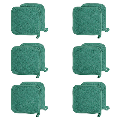 Cooks Linen Pot Holder 7x7 Green, Case Of 144 (POT-GREEN-CS)