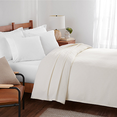 Host & Home Cotton Bed Blanket King Ivory, 1 Blanket (P-BCOT-10490-IV)
