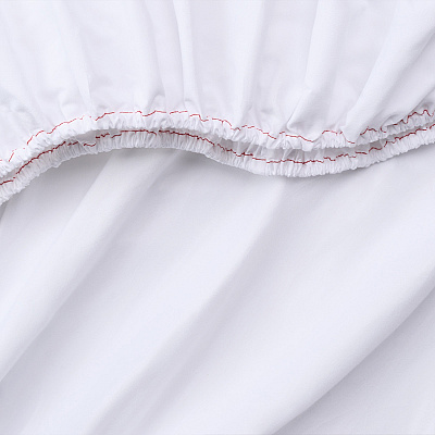 Lulworth T180 Fitted Bed Sheets White Full (case Of 24) (T180-548012)