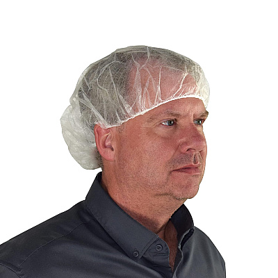 Proworks Bouffant Cap, Polyproplene, White, 21", Case Of 500 (DA-BC210)