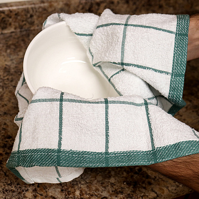 Cooks Linen Kitchen Towel 15x25 Green, Case Of 144 (KT-GREEN-CS)