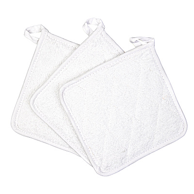 Cooks Linen Pot Holder 7x7 White, Case Of 144 (POT-WHITE-CS)