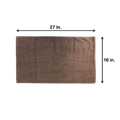 Cotton Jr. Salon Towel 16x27 Chocolate, Pack Of 12 (P-BBJ16272.5BRN)