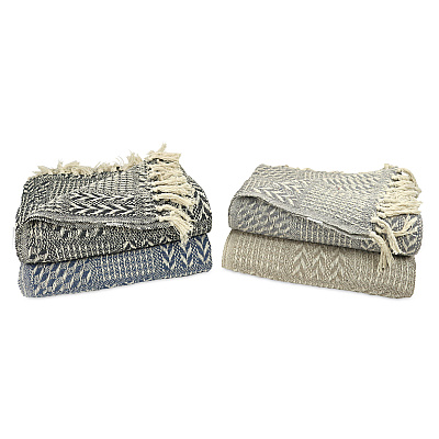 Common Ground Throw 50x70 Block Pattern, Case Of 12 (THROW-BLK-50X70-CS)