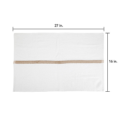 Power Gym Hand Towel 16x27 Beige Stripe, Pack Of 12 (PNP-PWR-1627-3BGCS)