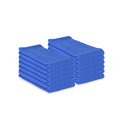 Huck Cotton Cleaning Towels 16x26 Blue, Pack Of 12 (PNP-ABSBNT-BLUE)