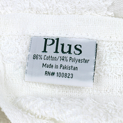 Plus Crescent Washcloth 12x12 White, Pack Of 60 (P-PLUS-1212-1)