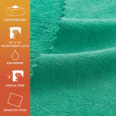 Smartrags Xl Microfiber 35 Gram 16x16 Green, Pack Of 50 (PNP-M931-G)