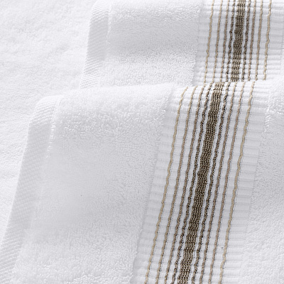 Aston & Arden Turkish Striped Washcloth 13x13 Sand, Pack Of 8 (PNP-WCSTT1313-175SND)