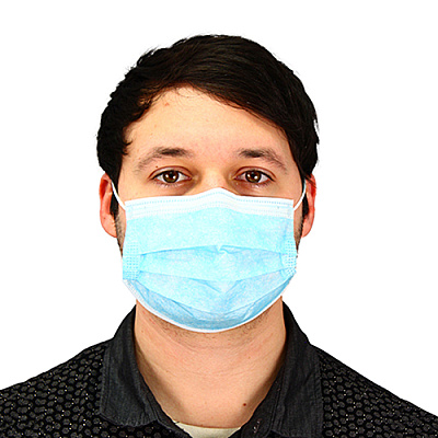 3-ply Face Mask W/ Ear Loops, 1 Cs = 40 Bx (MFB-3-EL-2K)
