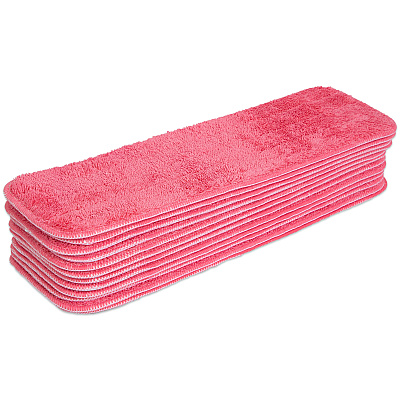 Microfiber Flat Wet Mop - 18", Red, Pack Of 12 (PNP830018R)