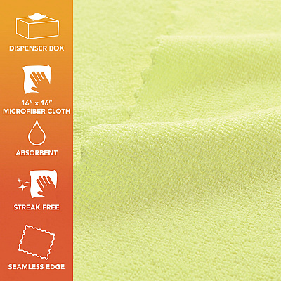 Smartrags Xl Microfiber 35 Gram 16x16 Yellow, Pack Of 50 (PNP-M931-Y)