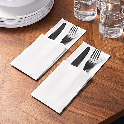 1/6 Fold Airlaid Napkin - Whit, Pack Of 100 (P-NAP-12X17-WH)