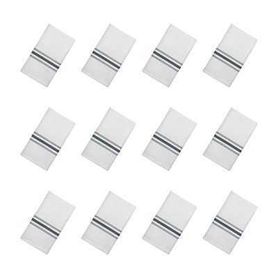 Mariposa Bistro Napkin 18x22 Gray Stripe, Pack Of 12 (PNP-BISTRO-GY)