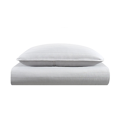 Host & Home Brushed Microfiber Quilt Set Twin Light Gray, 1 Set (P-MFQT-TWSET-LG)