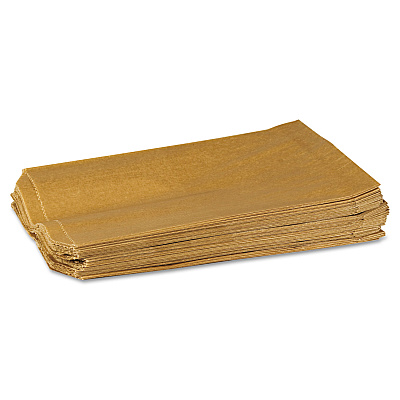 HOSPECO Napkin Receptacle Liners, 7.5" x 3" x 10.5", Brown, 500/Carton (HOS260)