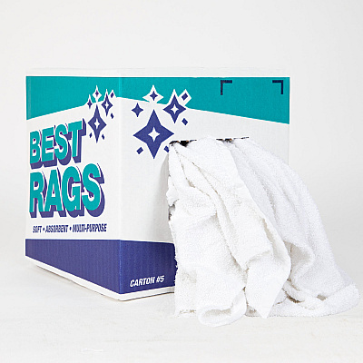 W50cb Wall Washing Terry Wipers White 5lb Box (N-W50CB-5)