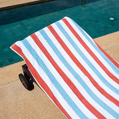 Cabo Cabana Beach Towel 30x70 Orange/blue, Pack Of 4 (PNP-CABOCABANA-OR/BL)
