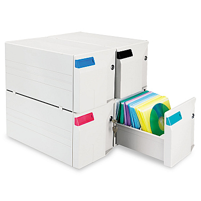 Innovera CD/DVD Storage Drawer, Holds 150 Discs, Light Gray (IVR39501)