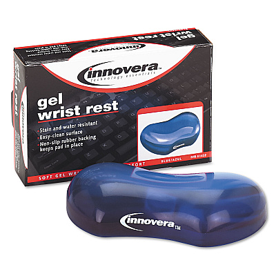 Innovera Gel Mouse Wrist Rest, 4.75 x 3.12, Blue (IVR51432)