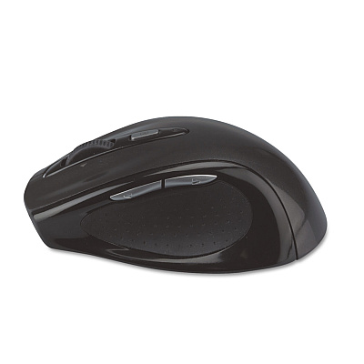 Innovera Wireless Optical Mouse with USB-A, 2.4 GHz Frequency/32 ft Wireless Range, Left/Right Hand Use, Gray/Black (IVR61025)