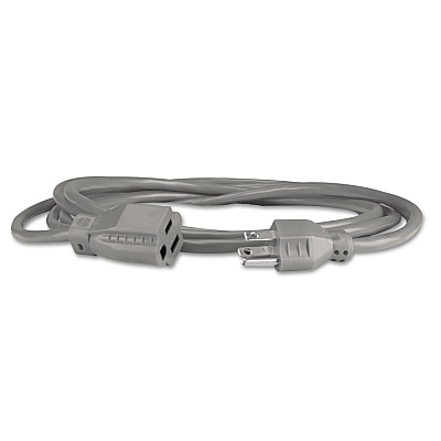 Innovera Indoor Heavy-Duty Extension Cord, 9 ft, 13 A, Gray (IVR72209)